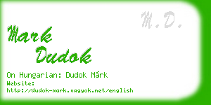 mark dudok business card