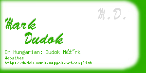 mark dudok business card